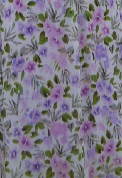 Jupe Elise fleurs mauves