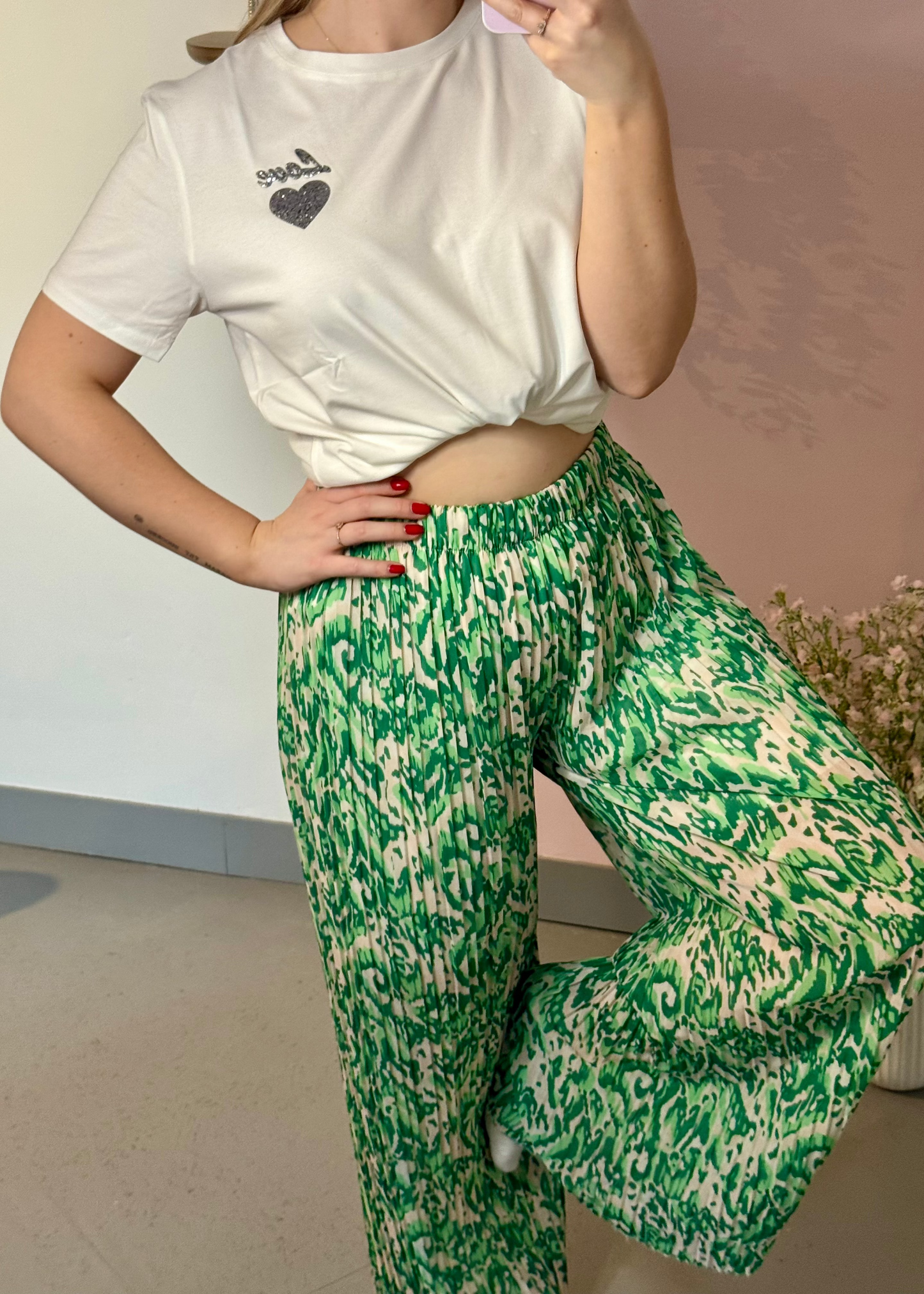 Pantalon Léo - Vert (Motifs)