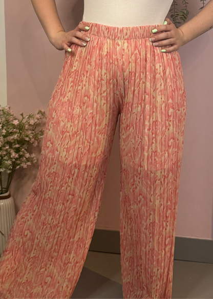 Pantalon Léo - Rose (Motifs)